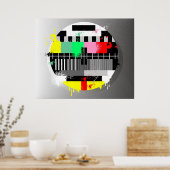 Retro grunge TV-Poster Poster (Küche)