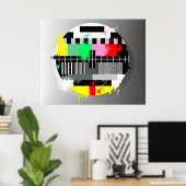 Retro grunge TV-Poster Poster (Heimbüro)