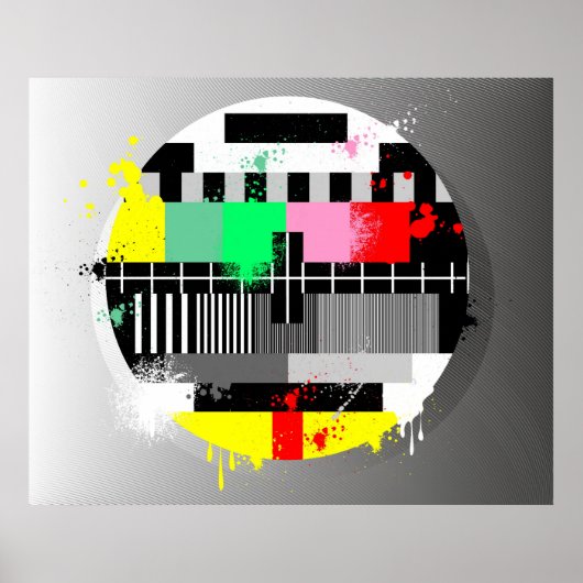 Retro grunge TV-Poster Poster (Vorne)