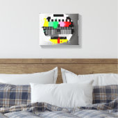 Retro-Grunge-TV-verpackte Leinwand (Insitu (Schlafzimmer))