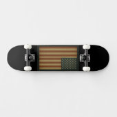 Retro Grunge Vertical American Flag Unisex Skateboard (Horizontal)