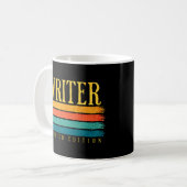 Retro Grunge Writer Limited Edition Kaffeetasse (Vorderseite Links)