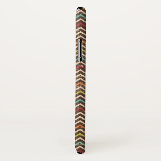 Retro Grunge Zickzack Muster Case-Mate iPhone Hülle (Hinten/Rechts)