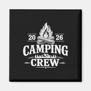 Retro-Gruppen-Camper-Trip Familien-Matching-Campin Magnet