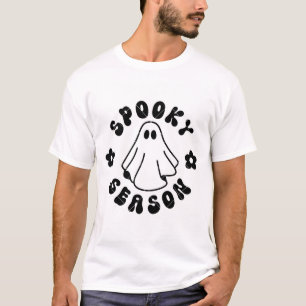 Retro Grusel-Saison Geist Gänseblümchen Kreis Ty T-Shirt