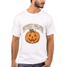 Retro Grusel-Saison Kürbis-Shirt - Vintage Groovy