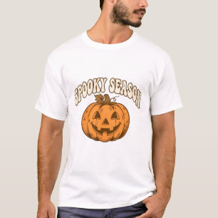 Retro Grusel-Saison Kürbis-Shirt - Vintage Groovy T-Shirt