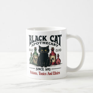 Retro Grusel Schwarzkatze Apotheke Hexen Wicca Kaffeetasse