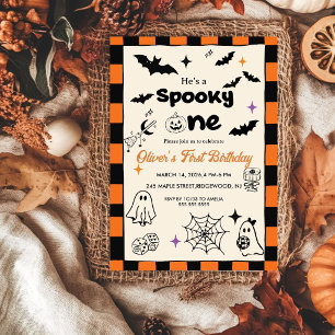 Retro Gruseliger Erster Halloween Geburtstagsparty Einladung