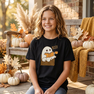 Retro Gruseliger Süßer Geist Halloween Jugend T-Shirt