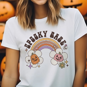 Retro Gruseliges Mädchen Halloween Tri-Blend Shirt