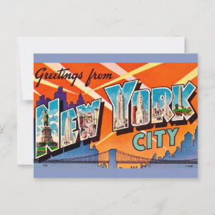 Retro-Gruß aus New York City Postkarte