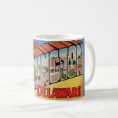 Retro Gruß für Wilmington Delaware Kaffeetasse (VorderseiteRechts)