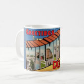 Retro Gruß für Wilmington Delaware Kaffeetasse (Vorderseite Links)