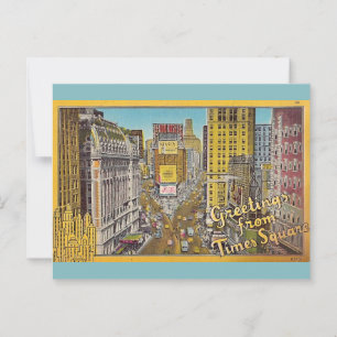 Retro Gruß vom Times NY Square Postkarte