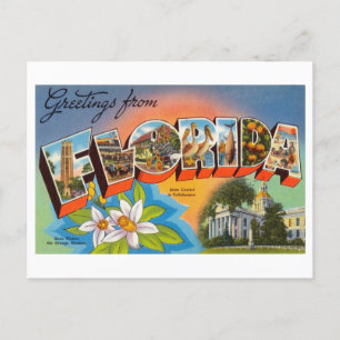 Retro-Grüße aus Florida Postkarte