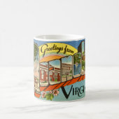 Retro-Grüße aus Roanoke, VA Kaffeetasse (Mittel)