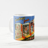 Retro-Grüße von Boise Kaffeetasse (Vorderseite Links)