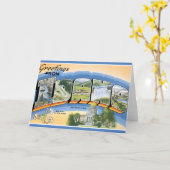 Retro Grüße von Idaho Karte (Gelbe Blume)