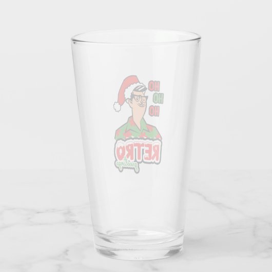 Retro Grüße Weihnachten Glas (Rückseite)