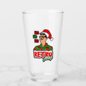 Retro Grüße Weihnachten Glas (Vorderseite)