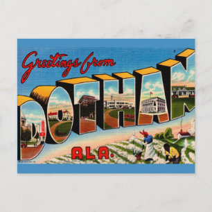 Retro-Grußkarte aus Dothan AL Postkarte