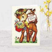 Retro-Grußkarte Karte (Gelbe Blume)