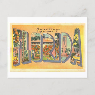 Retro Grußkarten aus Florida Postkarte