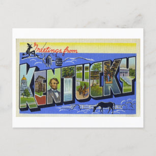 Retro Grußkarten aus Kentucky Postkarte