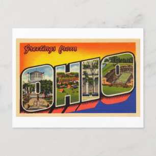 Retro Grußkarten aus Ohio Postkarte