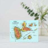Retro Guadeloupe Französische Postkarte (Stehend Vorderseite)