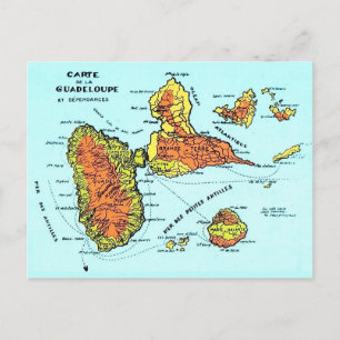 Retro Guadeloupe Französische Postkarte