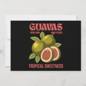 Retro Guavas Fruit Kommerzielle Grafik Art Stil Einladung (Vorderseite)