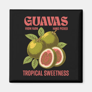 Retro-Guaven-Frucht-Commercial-Grafik-Art-Stil Magnet