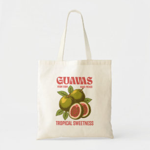 Retro-Guaven-Frucht-Commercial-Grafik-Art-Stil Tragetasche