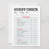 Retro Guest Karo Hen Party Bachelorette Weekend Einladung (Rückseite)