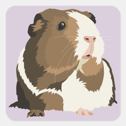 Retro Guinea Pig 'Betty' Stickers (Vorderseite)