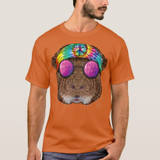 Retro Guinea Pig Classic Love Animal Glasses For M T-Shirt