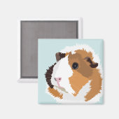 Retro Guinea Pig 'Elsie' Magnet (Vorderseite/Rückseite)