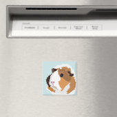 Retro Guinea Pig 'Elsie' Magnet (In Situ (Geschirrspüler))