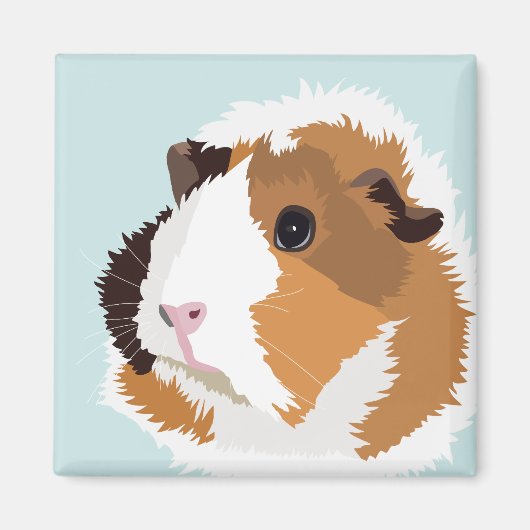 Retro Guinea Pig 'Elsie' Magnet (Vorne)