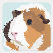 Retro Guinea Pig 'Elsie' Stickers (Vorderseite)