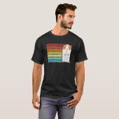 Retro Guinea Pig Langhaar Kurz Haare Züchter Guge T-Shirt (Vorne ganz)