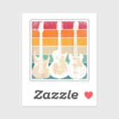 Retro Guitar Aufkleber (Blatt)