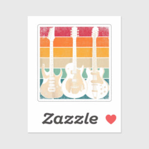 Retro Guitar Aufkleber