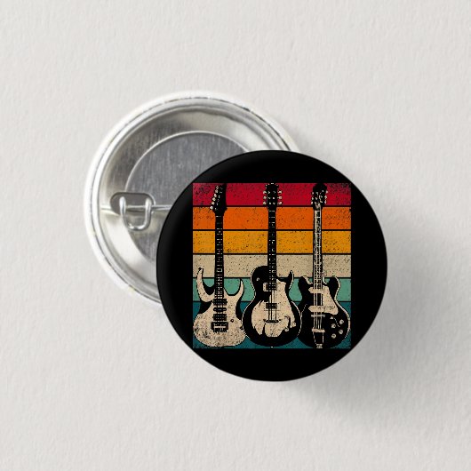 Retro Guitar Button (Vorne & Hinten)