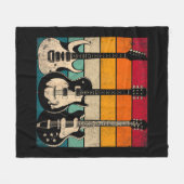 Retro Guitar Fleecedecke (Vorderseite (Horizontal))