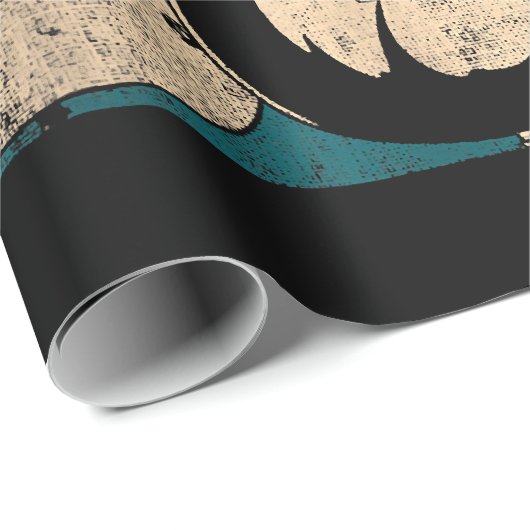 Retro Guitar Geschenkpapier (Rolleneckpunkt)