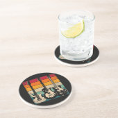 Retro Guitar Getränkeuntersetzer (Seite)