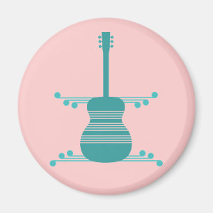 Retro Guitar Magnet, Aquamarin Magnet